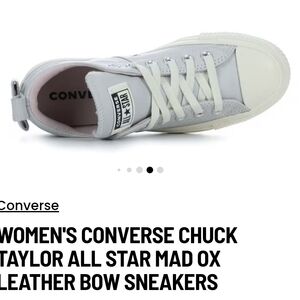 Converse Women's Chuck Taylor All Star Mad Ox Leather Bow Sneakers - Gray